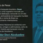 Vídeo: Davi Alcolumbre manifesta pesar pela morte de Oscar Schmidt